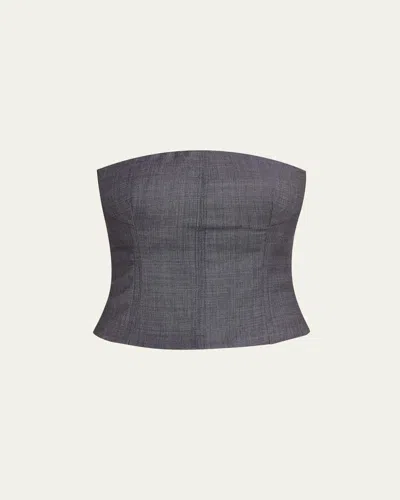 Twp Jillian Lightweight Viscose-wool Bustier In Gray