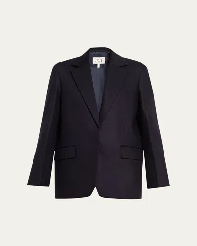 Twp Jillian Single-breasted Wool-cashmere Blazer In Blue