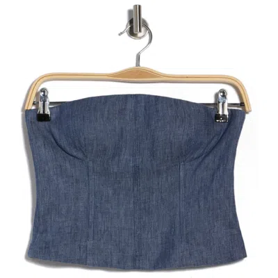 Twp Jillian Strapless Bustier Crop Top In Purple