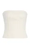Twp Jillian Strapless Bustier Top In Ivory