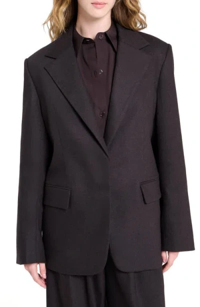 Twp Jillian Stretch Wool & Cashmere Blazer In Brown