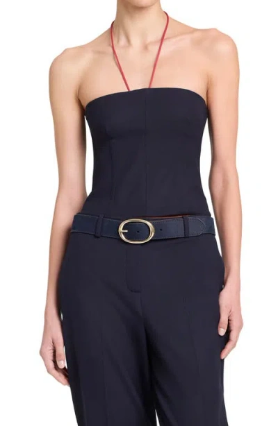 Twp Jillian Stretch Wool Bustier Top In Blue