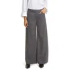 Twp Joanna Stretch Virgin Wool Wide Leg Pants In Heather Grey In Charcoal Heather Gre
