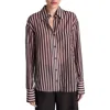Twp Joey Stripe Shirt In Burgundy