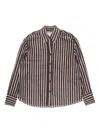 Twp Joey Striped Top In Brown