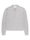 Twp Jorden Button Polo Top In Gray
