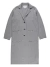 Twp Jorden Patch-pocket Button Coat In Gray