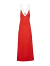 Twp Josephine Linen Maxi Dress In Red