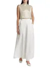 Twp Kennedy Mid-rise Coated Midi Skirt In White