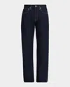 Twp Womens Indigo Resin Kent Straight-leg Denim Jeans In Black