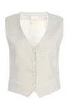 Twp Kikis Cotton-wool Vest Top In Light Grey
