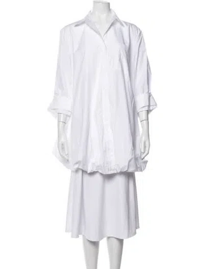 Pre-owned Twp Knee-length Dress In White