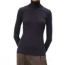 Twp Knit Turtleneck Merino Wool Top In Black In Black