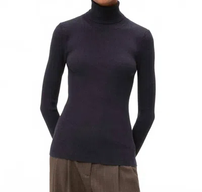 TWP KNIT TURTLENECK MERINO WOOL TOP IN BLACK