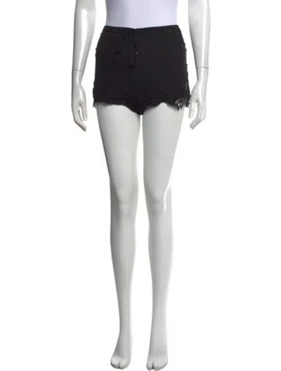 Pre-owned Twp Lace Pattern Mini Shorts In Black
