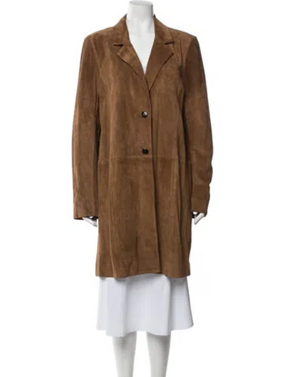 Pre-owned Twp Lamb Leather Blazer In Brown