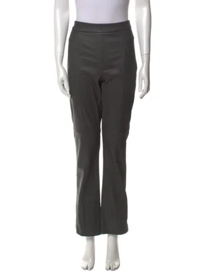 Pre-owned Twp Lamb Leather Wide Leg Pants In Gray