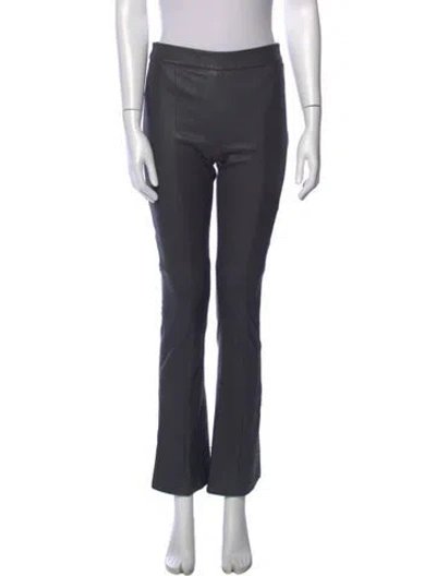 Pre-owned Twp Lambskin Flared Pants In Gray