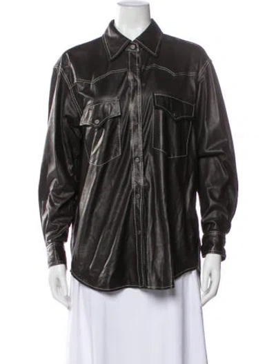 Pre-owned Twp Lambskin Jacket In Black