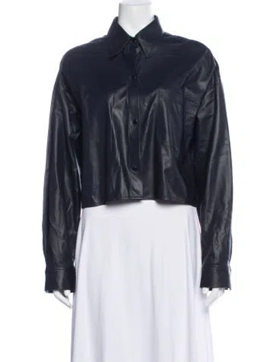 Pre-owned Twp Lambskin Jacket In Blue