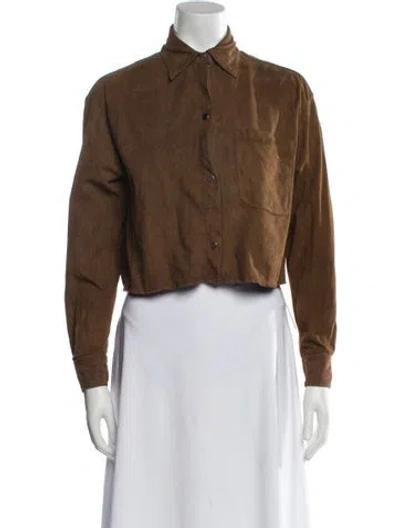 Pre-owned Twp Lambskin Jacket In Brown