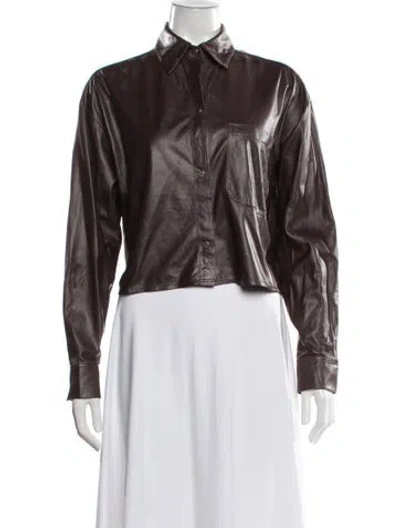 Pre-owned Twp Lambskin Jacket In Brown