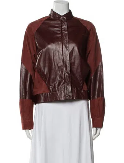 Pre-owned Twp Lambskin Jacket In Red