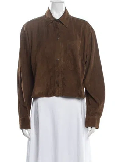Pre-owned Twp Lambskin Jacket W/ Tags In Brown