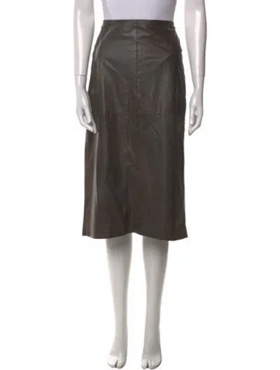 Pre-owned Twp Lambskin Knee-length Skirt W/ Tags In Blue