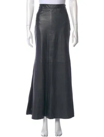 Pre-owned Twp Lambskin Long Skirt In Gray
