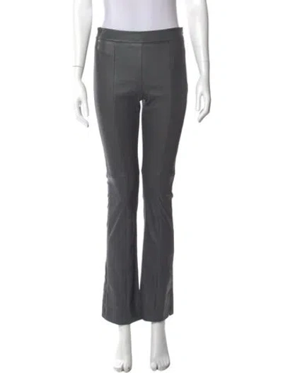 Pre-owned Twp Lambskin Straight Leg Pants In Gray