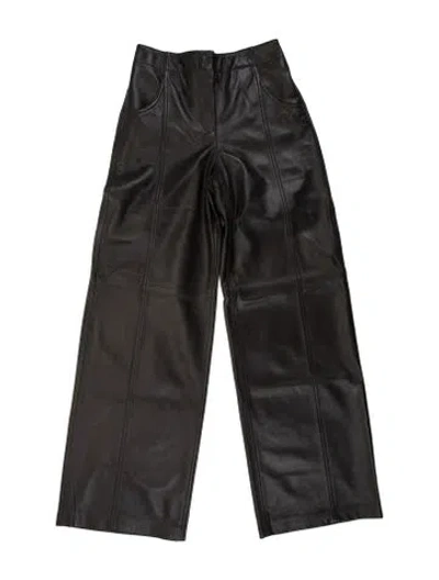 Pre-owned Twp Lambskin Wide Leg Pants In Grey