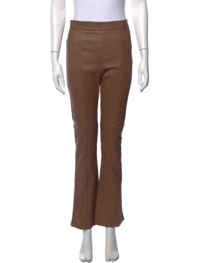 Pre-owned Twp Lambskin Wide Leg Pants W/ Tags In Brown
