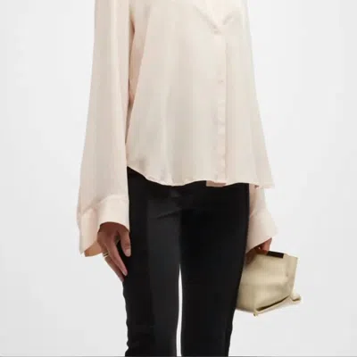 Twp Last Friday Night Silk Button Front Blouse In Blush In Pink