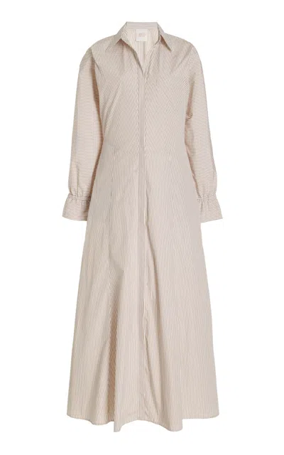 Twp Lazy Hazy Days Of Summer Cotton Maxi Shirt Dress In Off-white