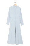 Twp Lazy Hazy Days Of Summer Long Sleeve Shirtdress In Ancient Water