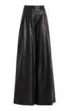 Twp Leather Avery Pleated Suede Pants In Brown