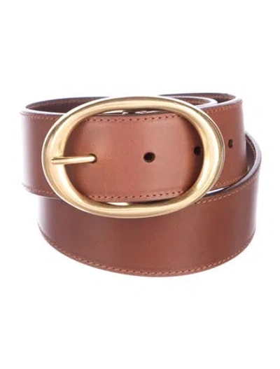 Pre-owned Twp Leather Belt In Brown