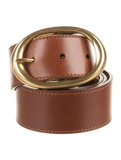 Pre-owned Twp Leather Belt In Brown