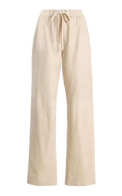Twp Leather Pants In Off-white