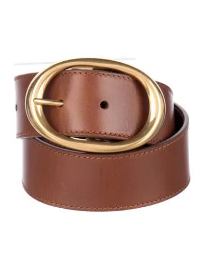 Pre-owned Twp Leather Waist Belt In Brown