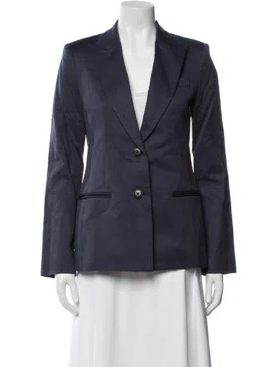 Pre-owned Twp Linen Blazer In Blue