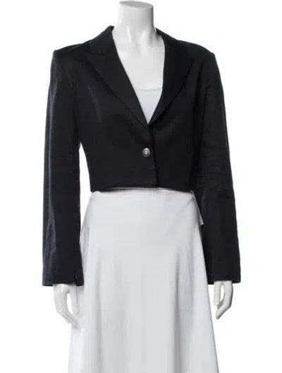 Pre-owned Twp Linen Blazer In Blue