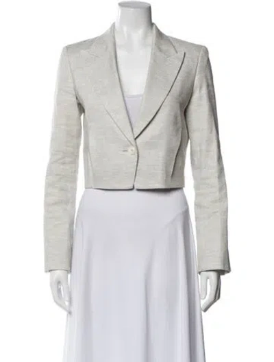 Pre-owned Twp Linen Blazer In Gray