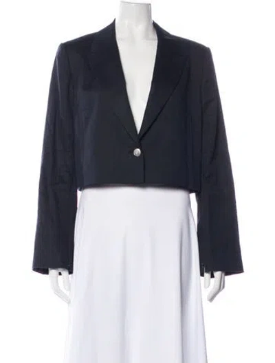 Pre-owned Twp Linen Blazer In Gray