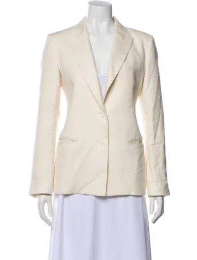 Pre-owned Twp Linen Blazer In Neutral