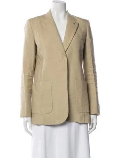 Pre-owned Twp Linen Blazer In Neutral
