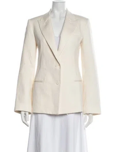 Pre-owned Twp Linen Blazer In Neutral