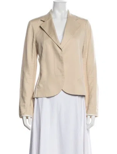 Pre-owned Twp Linen Blazer In Neutral