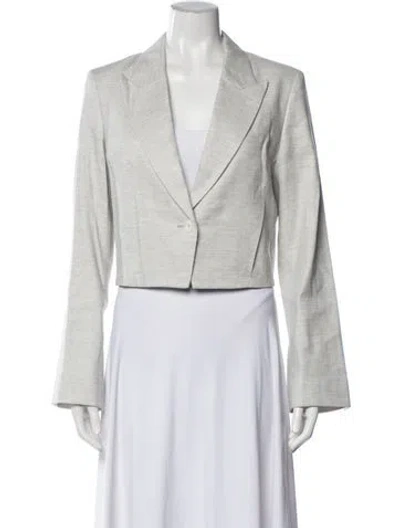Pre-owned Twp Linen Blazer W/ Tags In Gray